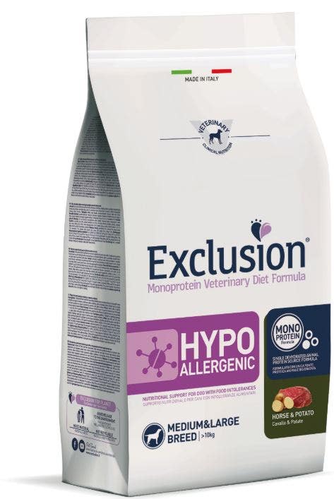 Exclusion Monoprotein Veterinary Diet Fórmula Hipoalergénica Croquetas De Caballo / Patata Para Perros Medianos / Grandes Bolsa 2kg-1
