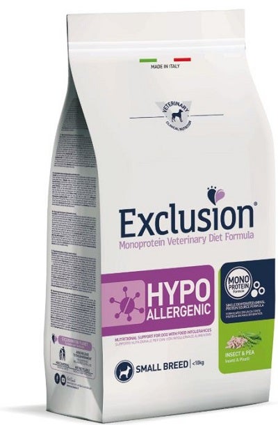 Exclusion Perro Croquetas Razas Pequeñas Hipoalergénico Insectos Y Guisantes 2kg-1