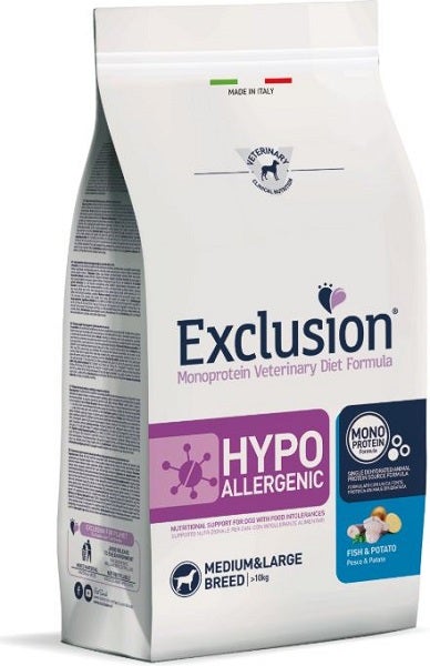 Exclusion Monoproteico Dieta Veterinaria Formula Hipoalergenica Croquetas Pescado/Patatas Para Perros Medianos/Grandes Bolsa 12kg-1