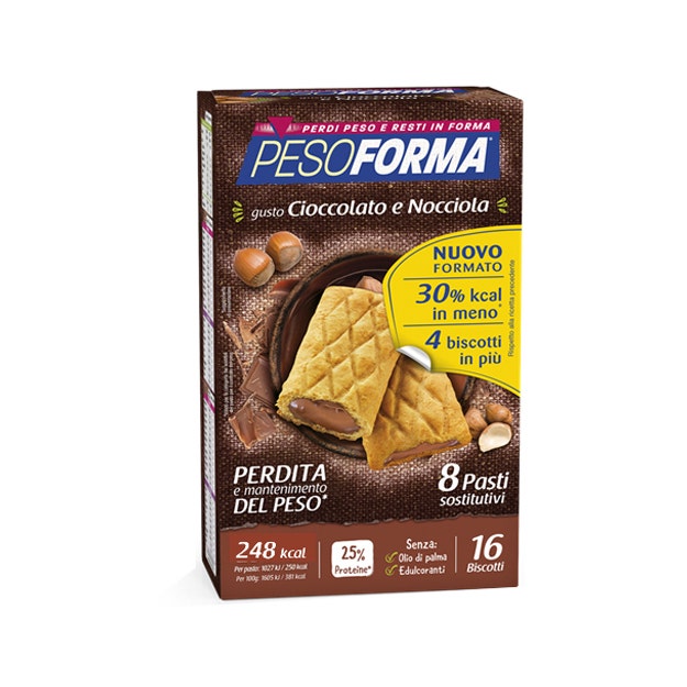 Pesoforma Galleta Chocolate Avellana 16 Piezas 33g-2