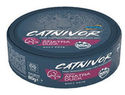 Catnivor Comida húmeda de pato para gatos adultos, lata de 80 g