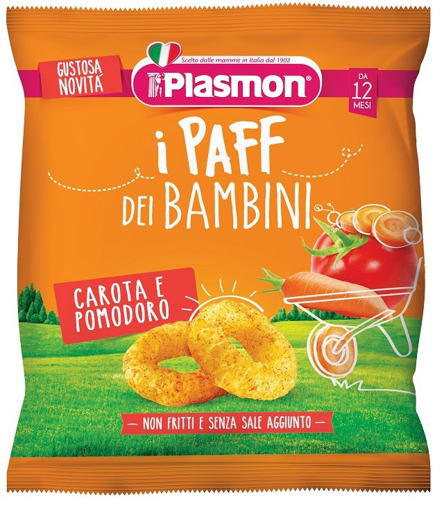 Plasmon Dry Snack Paff Zanahoria y Tomate 12M+15 g