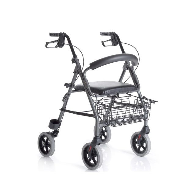 Walker Rollator Aluminio 4 Ruedas Con Asiento Mopedia-1