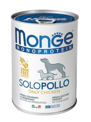 Monge Monoprotein Only Pollo Alimento Húmedo para Perros Adultos 400g-1