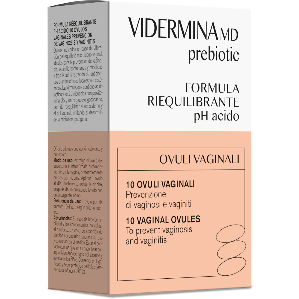 Vidermina Óvulos Prebióticos 10 Piezas-3
