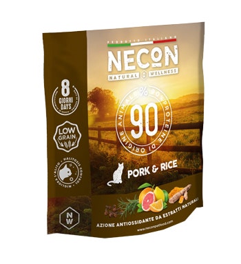 Necon Natural Wellness Adult Pork&Rice Alimento Completo Per Gatti Adulti 400g