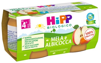 Hipp Puré de albaricoque y manzana 4M+ 2x80 g