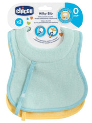Chicco Baberos 0m + Azul Claro 2 Piezas-1