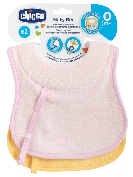 Chicco Baberos 0m + Rosa 2 Piezas-1