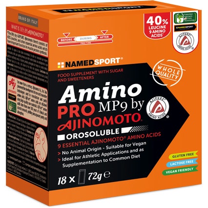 Named Sport Aminopro MP9 Ajinomoto 18 barritas