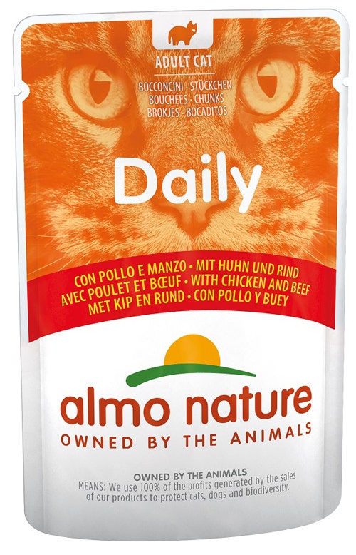 Almo Nature Daily Comida Húmeda Pollo / Ternera Para Gatos Adultos 70g-1
