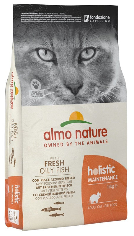 Almo Nature Mantenimiento Holístico Pescado Azul Fresco Pienso Seco para Gatos Adultos 12kg-1