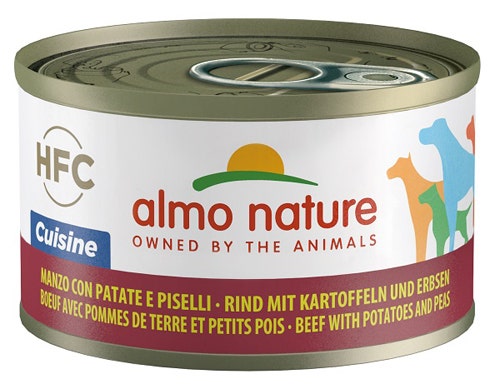 Almo Nature Cuisine Comida Húmeda De Ternera Con Patatas Y Guisantes Para Perros Adultos Lata 95g-1