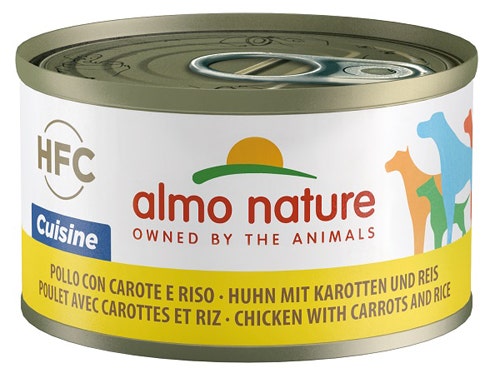 Almo Nature Cuisine Comida Húmeda Pollo Con Zanahoria Y Arroz Para Perros Adultos Lata 95g-1