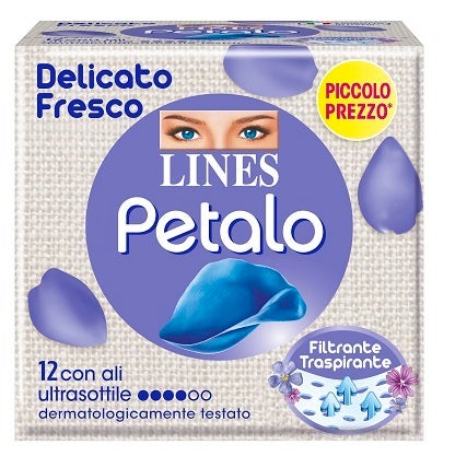 Líneas Pétalo Azul Absorbente Con Alas 12 Piezas-1