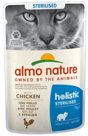 Almo Nature Comida Húmeda Esterilizada Holística Con Pollo Para Gatos Adultos Esterilizados Sobre 70g-1