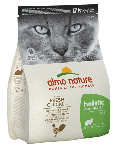 Almo Nature Pienso Holistic Antibolas de Pelo con Pollo Fresco para Gatos Adultos Bolsa 2kg-1