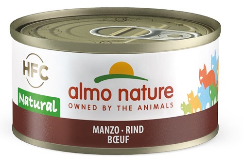 Almo Nature HFC Comida Húmeda Natural Ternera Gatos Adultos Lata 70g-1