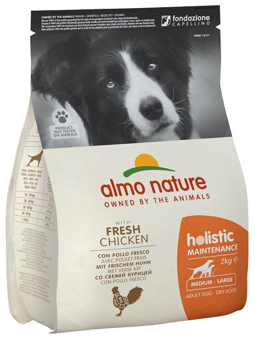 Almo Nature Mantenimiento Holístico Croquetas De Pollo Perros Adultos Tamaño Mediano Y Grande Bolsa 2kg-1