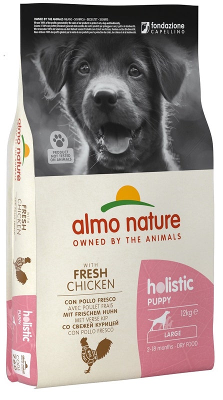 Almo Nature Croquetas Holistic Puppy Pollo para Perros Cachorros Tamaño Grande Bolsa 12kg-1