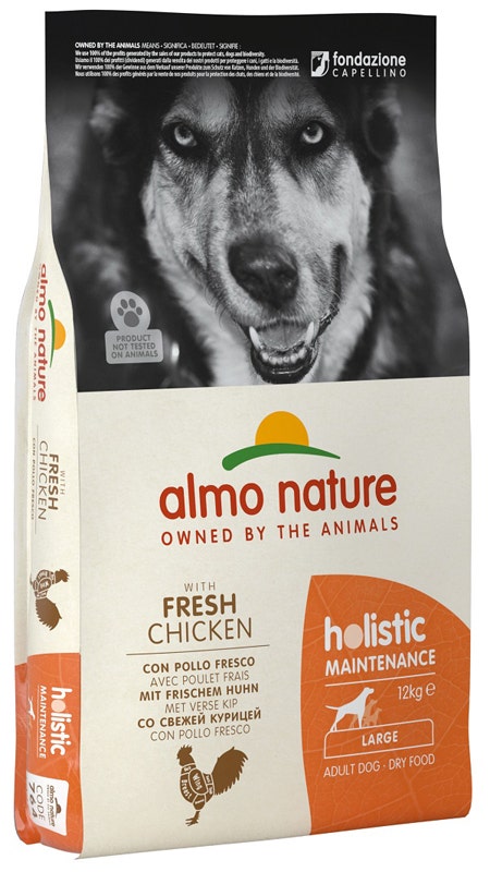 Almo Nature Croquetas de Pollo de Mantenimiento Holístico para Perros Adultos Tamaño Grande Bolsa de 12kg-1