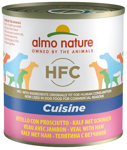 Almo Nature HFC Cuisine Comida Húmeda Ternera Con Jamón Para Perros Adultos Lata 290g-1