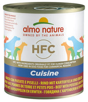 Almo Nature Cuisine Comida Húmeda de Ternera con Patatas y Guisantes para Perros Adultos Lata 290g-1