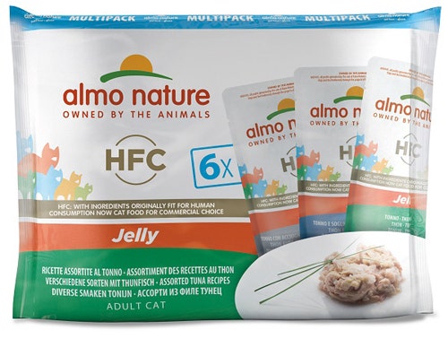 Almo Nature HCF Jelly Comida Húmeda Con Atún Para Gatos Adultos Sobres 6x55g-1