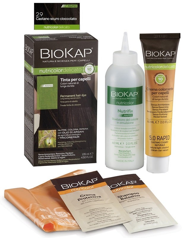 Biokap Nutricolor Tinta Delicato Rapid 2.9 Castaño Chocolate Oscuro-1