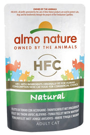 Almo Nature HFC Comida Húmeda Natural Atún y Anchoas para Gatos Adultos Sobre 55g-1
