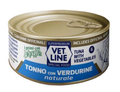 Vet Line Gatto Tonno E Verdure Lattina 70gr