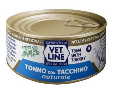 Vet Line Gatto Tonno E Tacchino Lattina 70gr