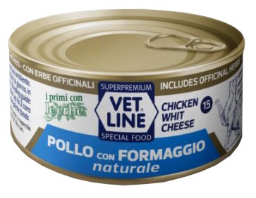 Vet Line Per Gatto Pollo Con Formaggio Al Naturale 70g