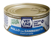 Vet Line Per Gatto Pollo Con Gamberetti Al Naturale 70g