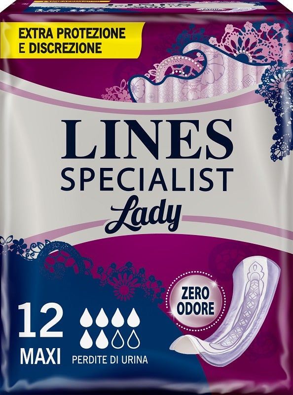 Líneas Especialista Maxi Absorbente Incontinencia 12 Piezas-1