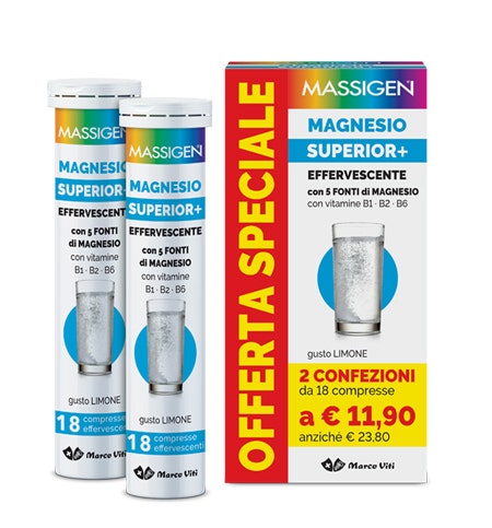 Massigen Magnesio Superior Efervescente 18 + 18 Comprimidos-1
