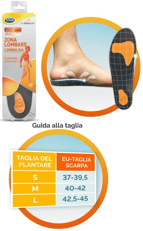 Dr. Scholl Zona lumbar, dolor lumbar y plantar, alivio del dolor, talla S
