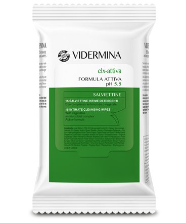 Vidermina CLX Attiva 15 Toallitas Limpiadoras Íntimas-1