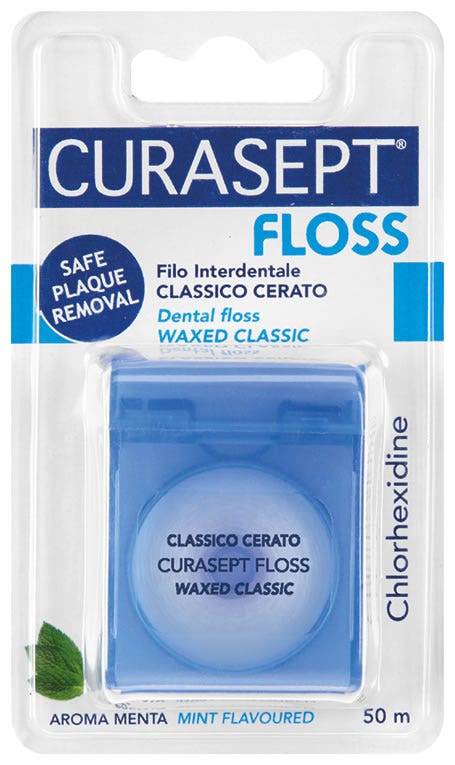 Curasept Classico Seda Encerada Clorhexidina 50m-1