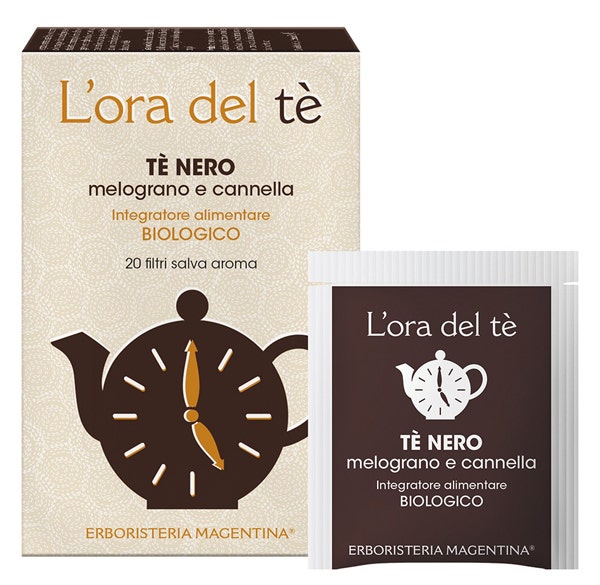 Té negro de granada y canela ecológico, 20 bolsitas