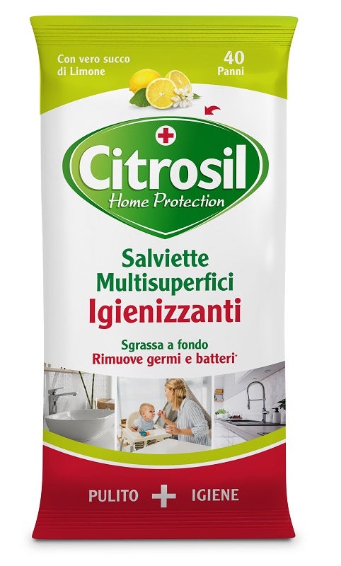 Citrosil Toallitas higienizantes de limón, 40 unidades