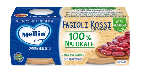 Mellin Omogeneizzato Fagioli Rossi 2x80g