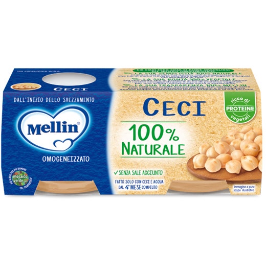 Mellin Puré de garbanzos 2 x 80 g 4 meses+