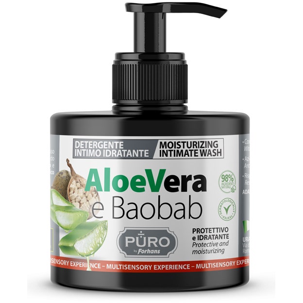 Forhans Puro Detergente Intimo Protettivo/Idratante Aloe Vera E Baobab 250ml