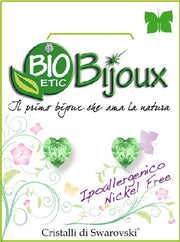 Bioetic Bijoux Swarovski Corazón Pendiente 6 × 6,6mm Peridoto-1