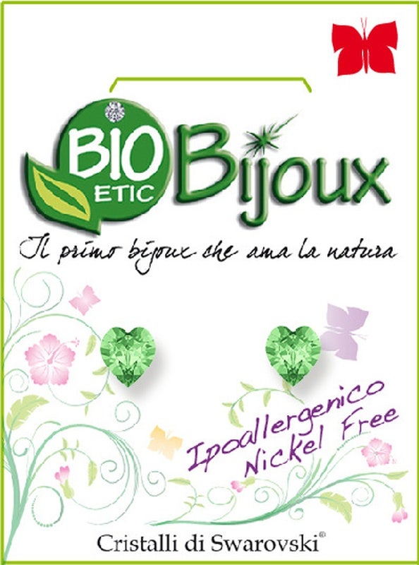 Bio Bijoux Pendiente Corazón 5mm Peridoto-1
