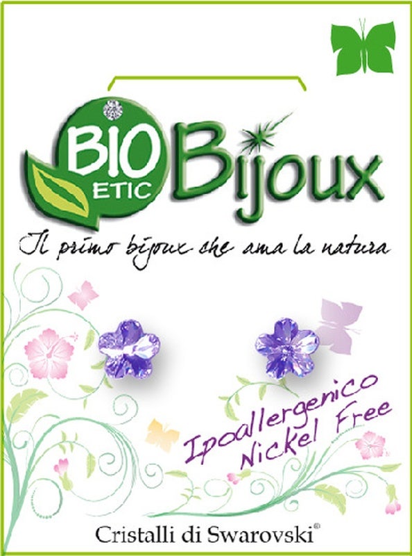 Pendiente Flor Bio Bijoux 6mm Violeta-1