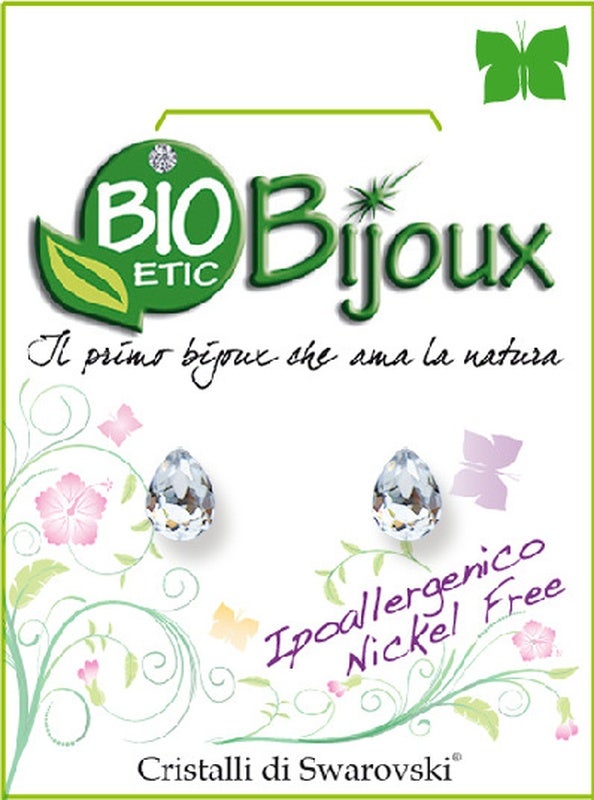 Bioetic Bijoux Pendiente Gota Swarovski 6x8mm Cristal 1 Par-1