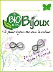 Bioetic Bijoux Infinity Pendiente Plata 10mm 1 Par-1