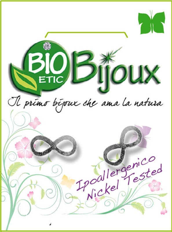 Bioetic Bijoux Infinity Pendiente Plata 10mm 1 Par-1